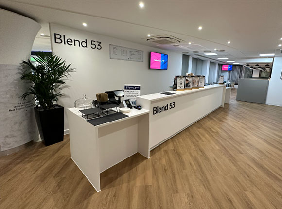 photo of client office reception designed by Steadberry
